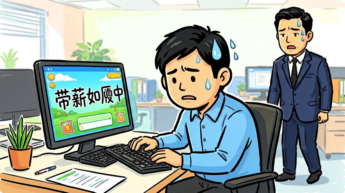 摸鱼被抓包的那一瞬间