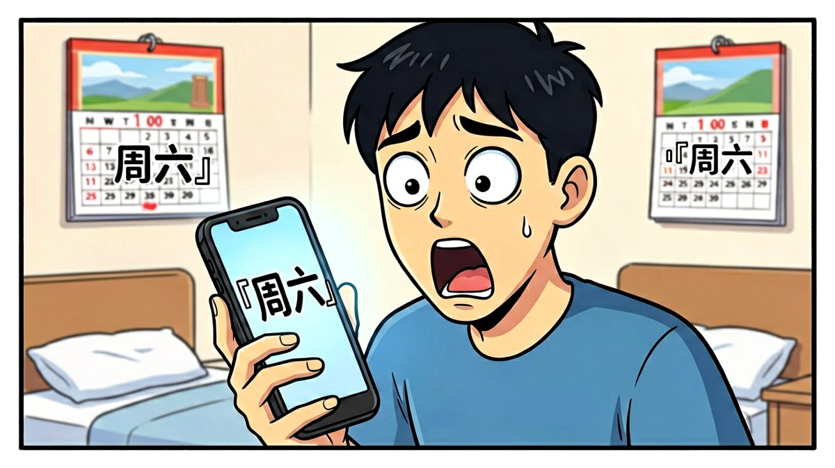 打开手机一看——今天是周六！
