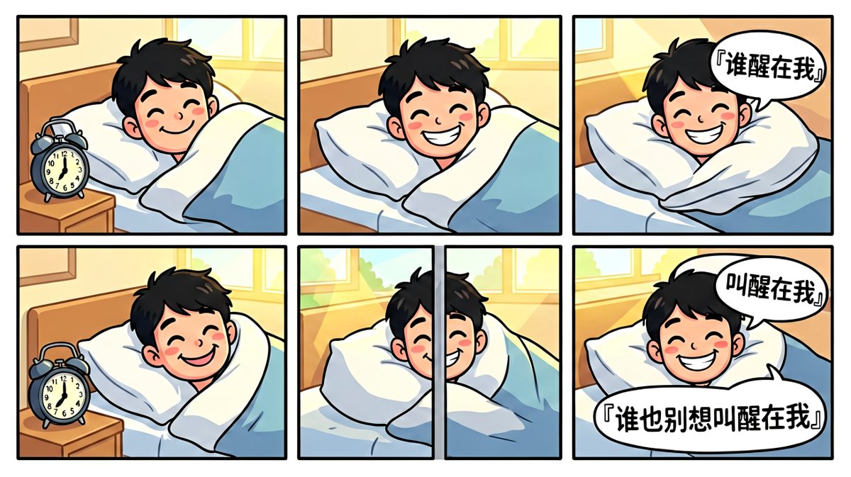 翻个身，继续睡到地老天荒。