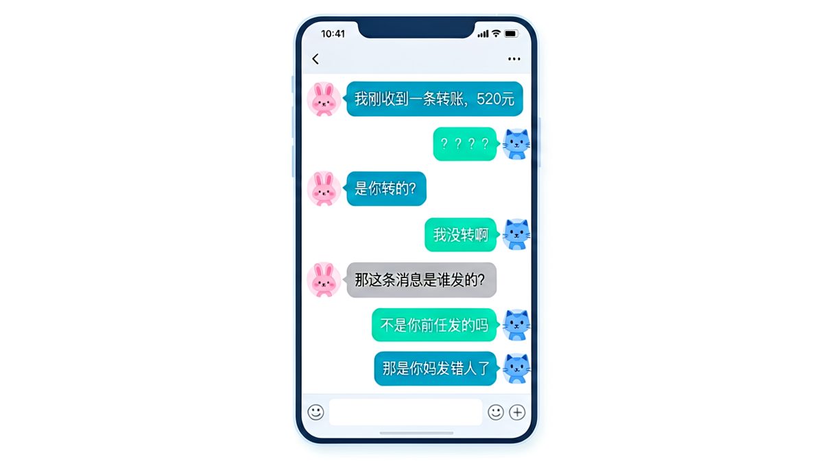 女生假装收到表白转账，男生反向试探，原来是他妈发错人的520元