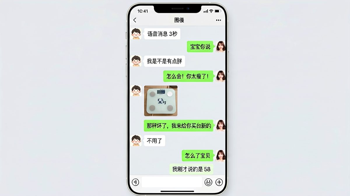 求生欲翻车现场：男生以为体重是52还是58，完全没搞清楚就狂夸，反手被坑。