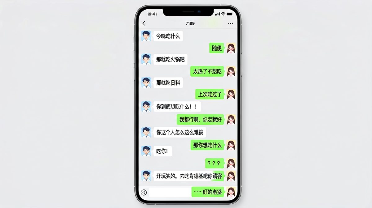 经典'随便'连环套：男生用'随便'困住自己，最终请客买单，女生一招制敌。
