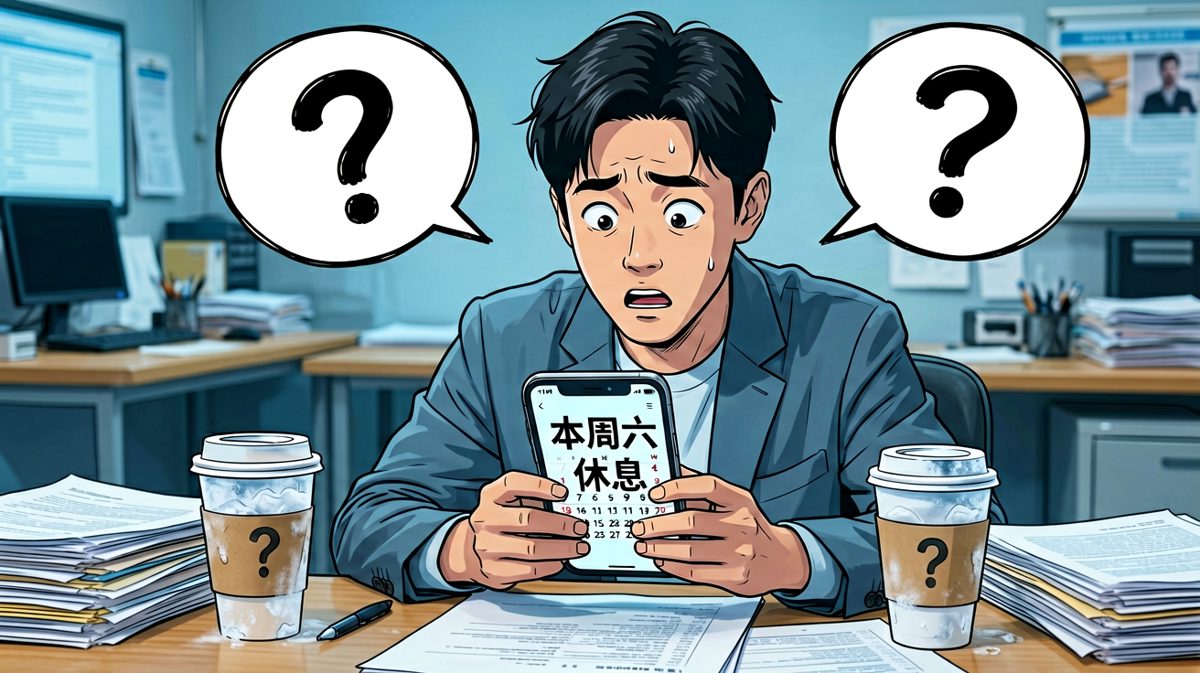 周一？不...今天是周六啊！