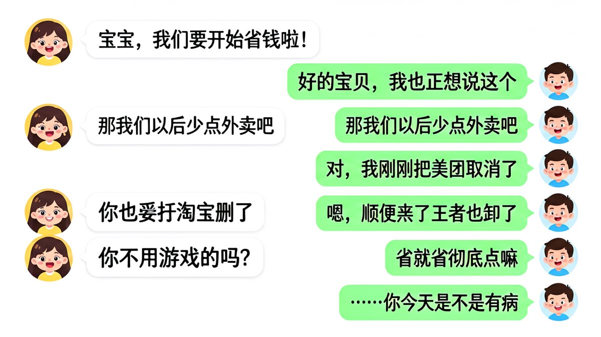 男生把能省的全省了，连自己的王者都一起牺牲了