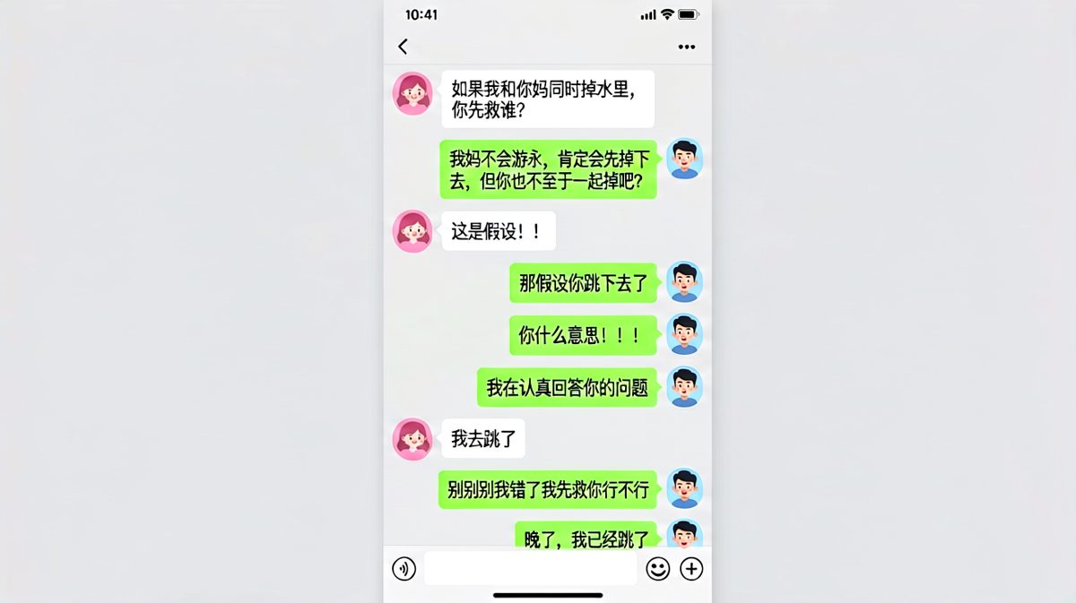 经典送命题来了，男生用逻辑硬核破解，最后秒怂