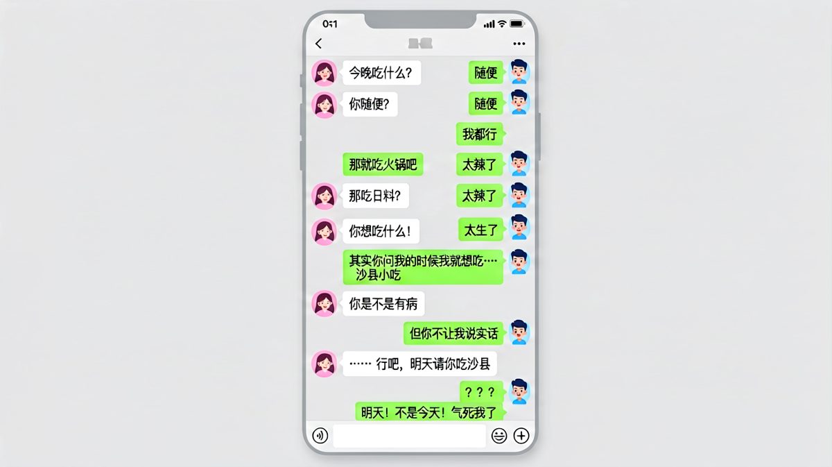 从'随便'到沙县小吃的史诗级翻车现场，直男的终极陷阱