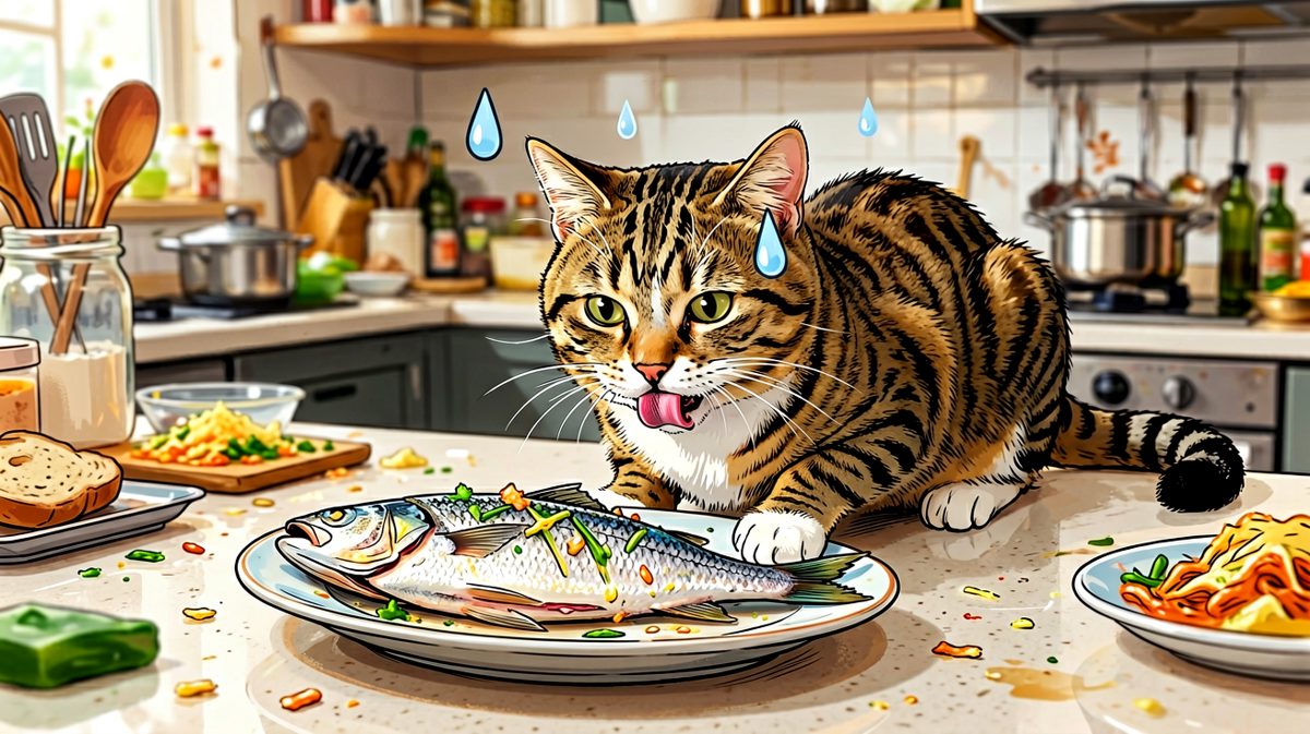 猫：我什么都没做，是鱼自己跳进我嘴里的。