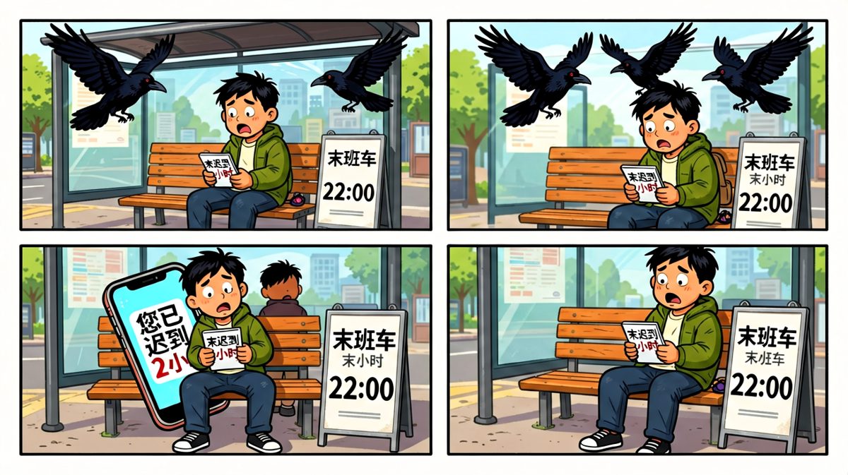 坐在站台，人生开始怀疑。