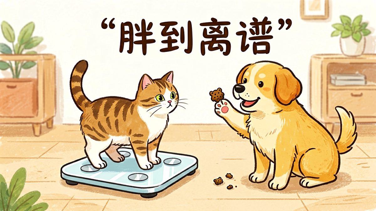减肥路上的最大绊脚石是另一只宠物的零食