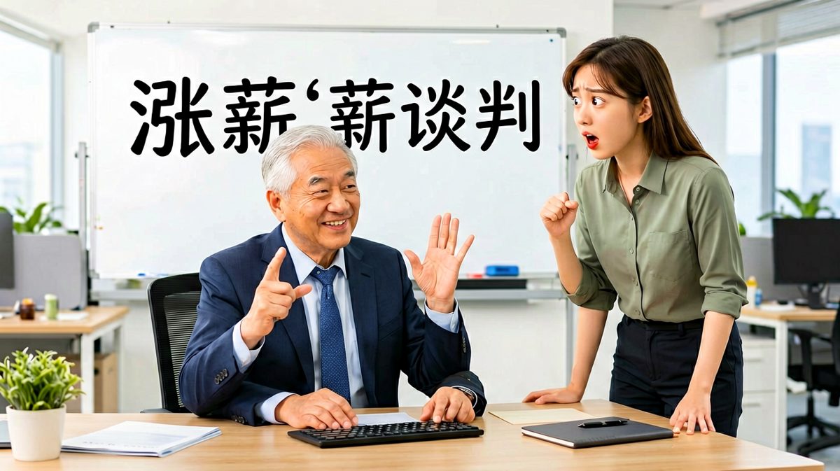 老板：涨薪可以，我给你涨五根手指——再送你顶假发，别飘了