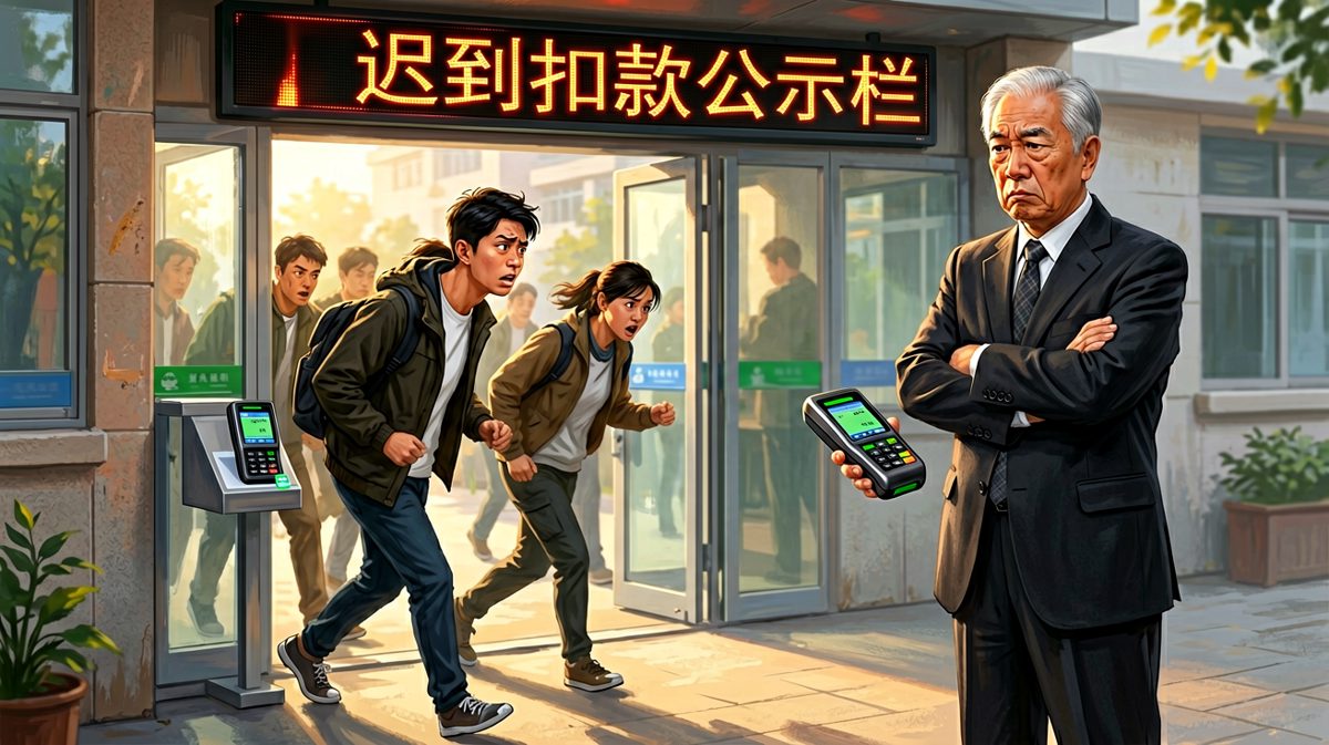 员工：老板我迟到了……老板：你比我晚三分钟，扣双倍