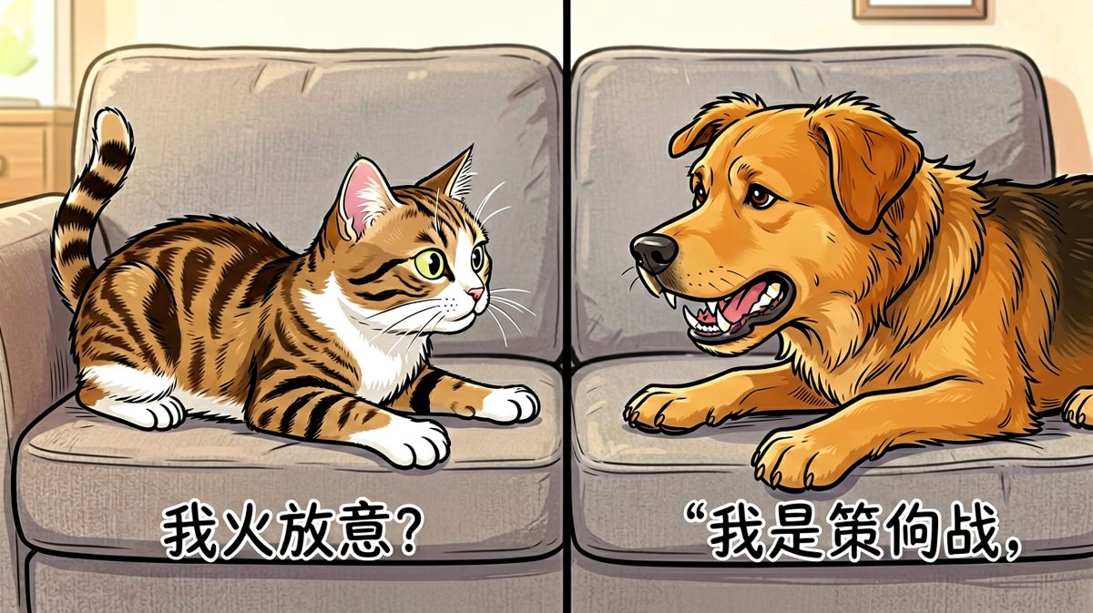 沙发中间线：猫狗和平共处条约的第一条也是最后一条——边界之战