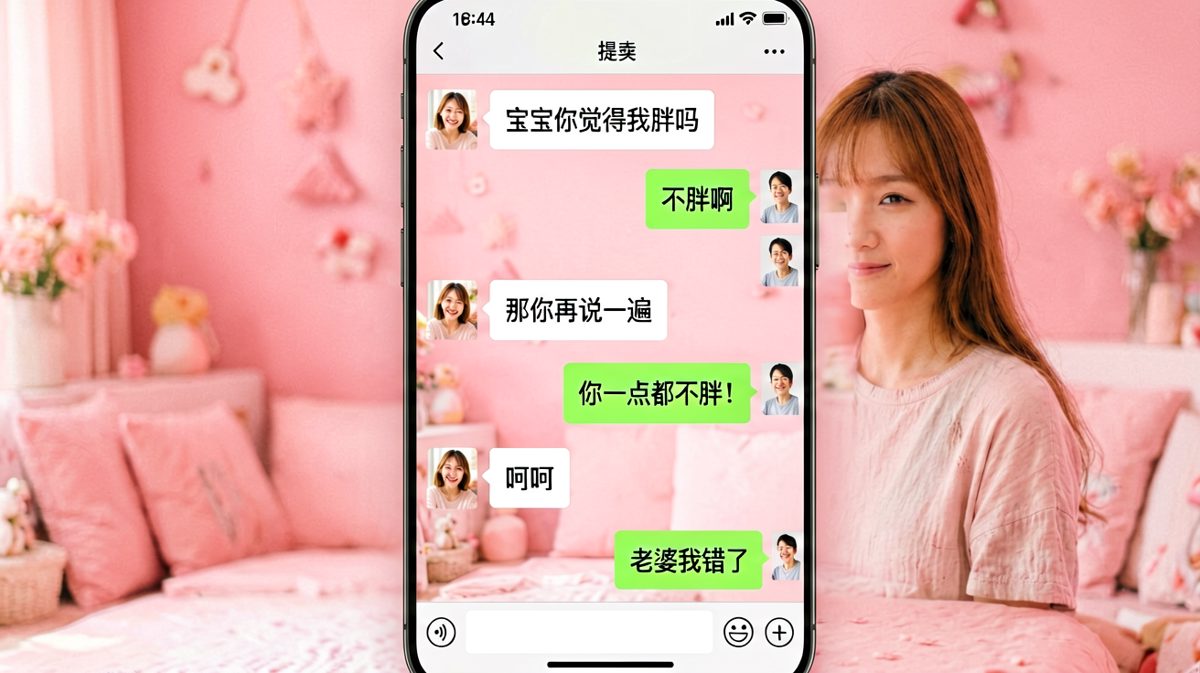 送命题挑战：当男生回答'不胖'后陷入连环追问