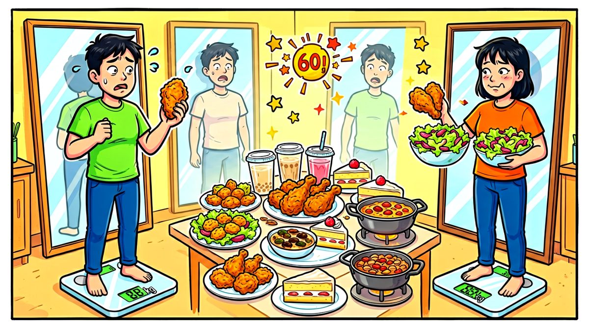 减肥这种事，明天再说吧，今天先吃饱了再说