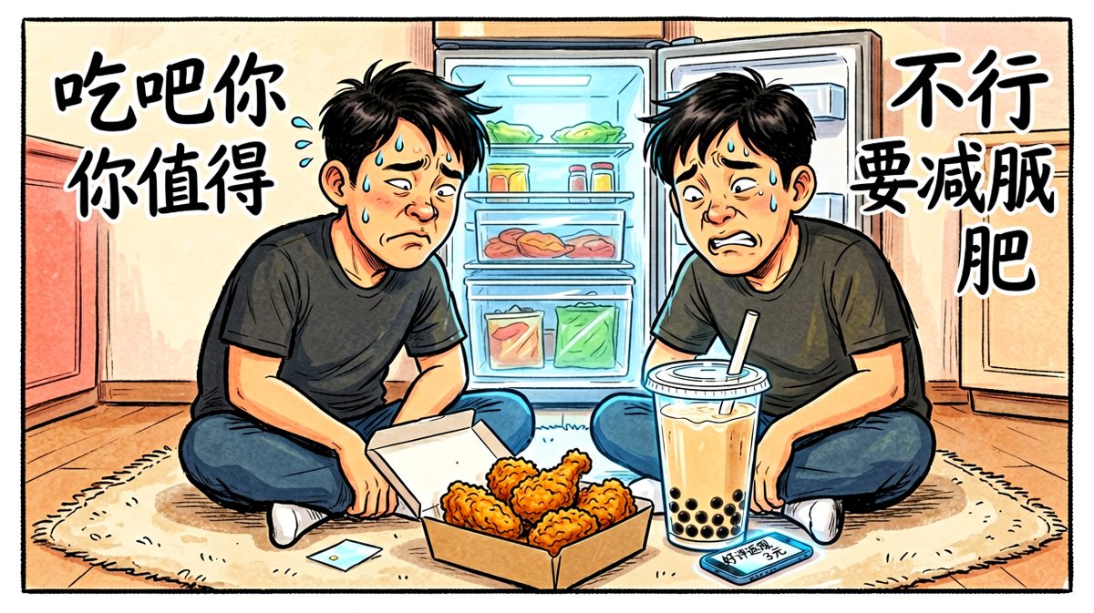 当炸鸡遇到减肥誓言，灵魂开始分裂