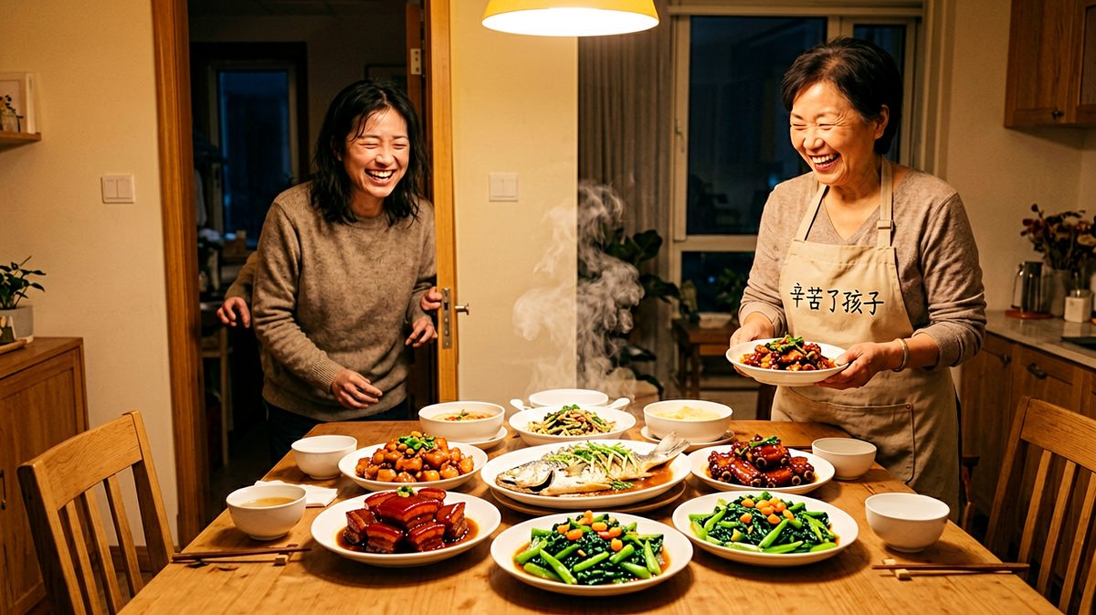 下班回家，妈妈的厨艺让人无法拒绝