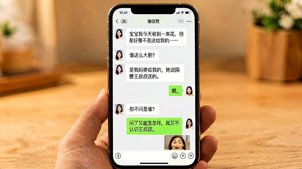 妈妈寄来的花，让男友陷入对王叔叔的哲学思考