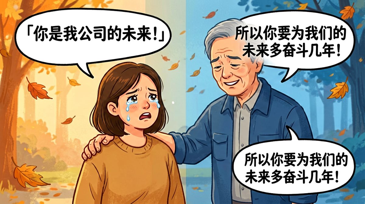 老板一句「你是公司未来」让员工感动到落泪，结果下一秒心寒到结冰