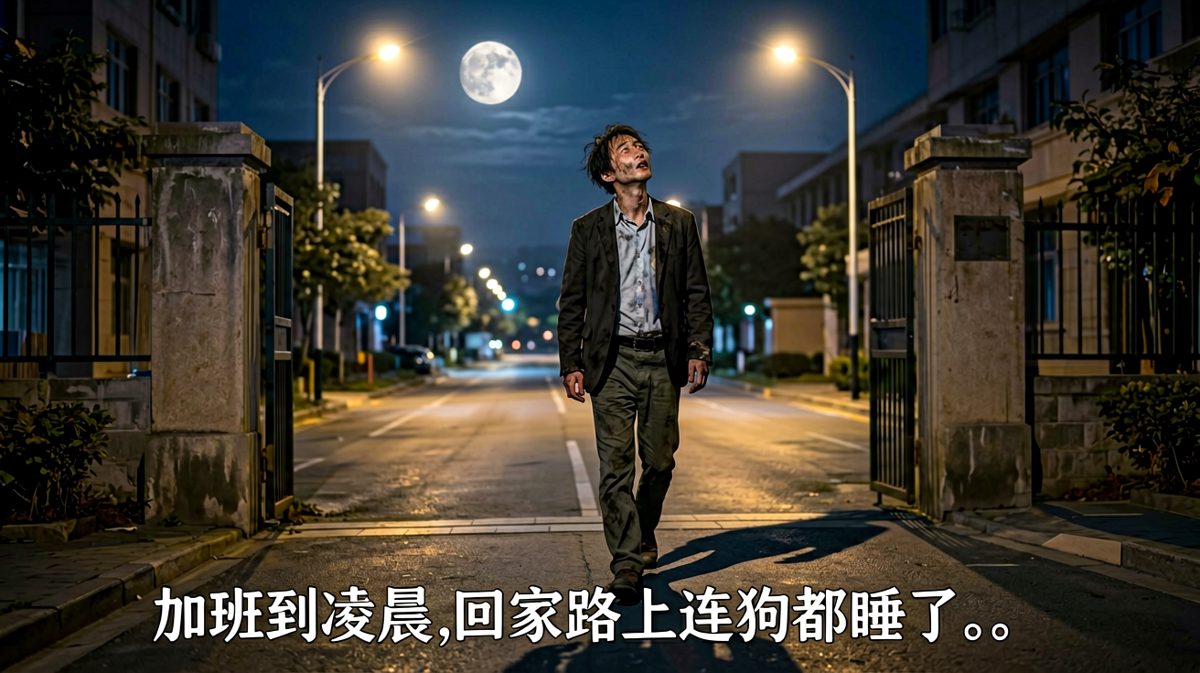 深夜打工人归途的孤独与坚强