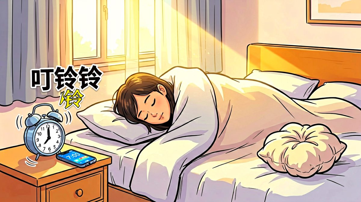 闹钟响了，但我选择继续睡。