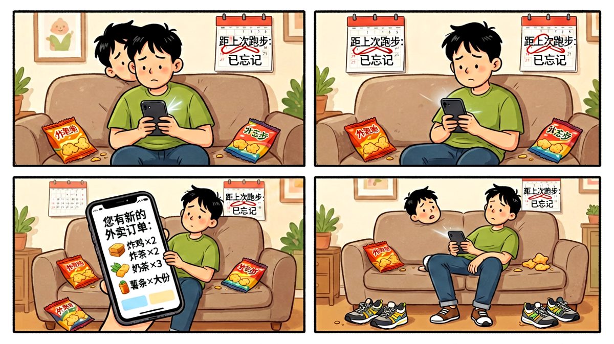 计划没实现，但外卖准时到达了，明天再说吧。