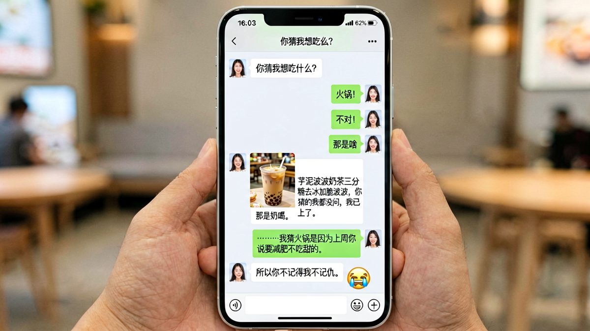 男朋友猜饮食的翻车现场，记忆力的天花板就这？