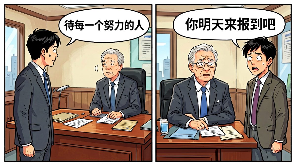 老板：公司不会亏待努力的人——下一个：你来报到了
