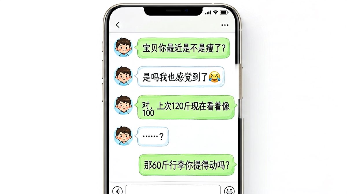 "夸你瘦了是前提，顺便让你体验一下负重前行"