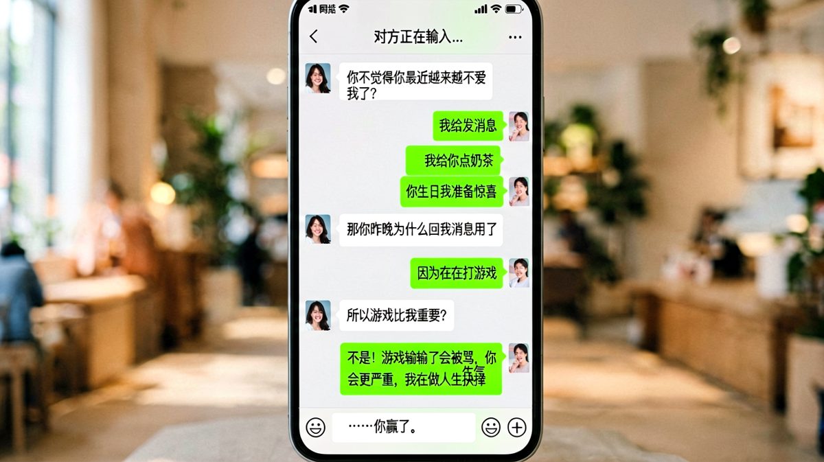 男生用游戏比女朋友更危险的逻辑化解危机，堪称生存教科书