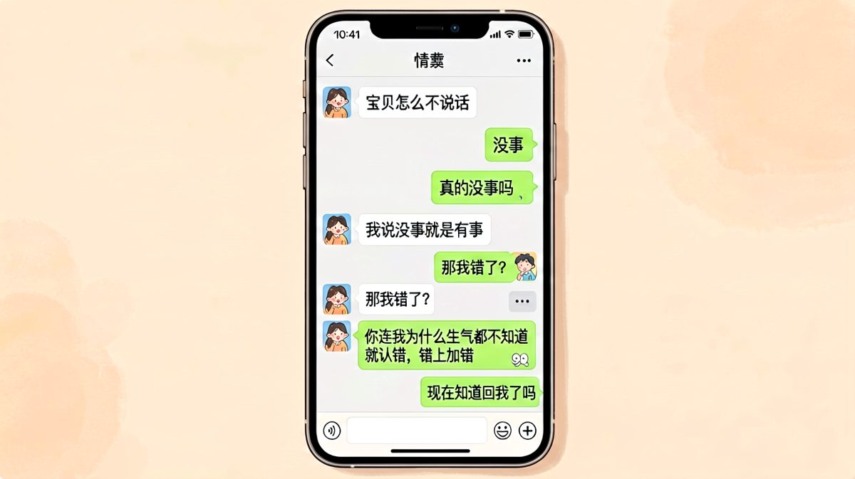 男生认错翻车现场——错不在态度，而在态度太快了