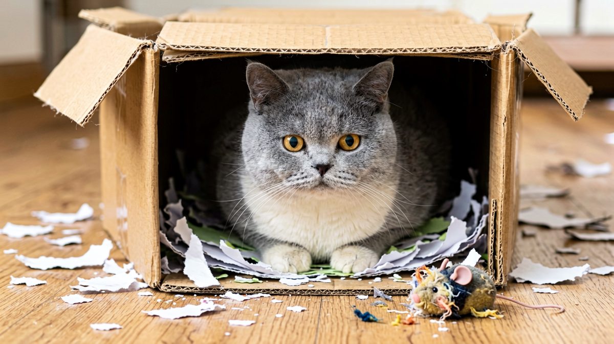 猫咪解释：这个箱子先动的手，我只是正当防卫