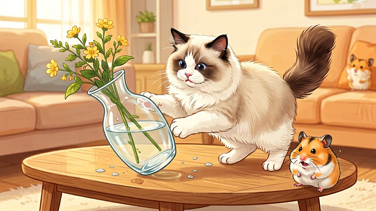 猫咪：我只是轻轻推了一下，是你们自己没接住。