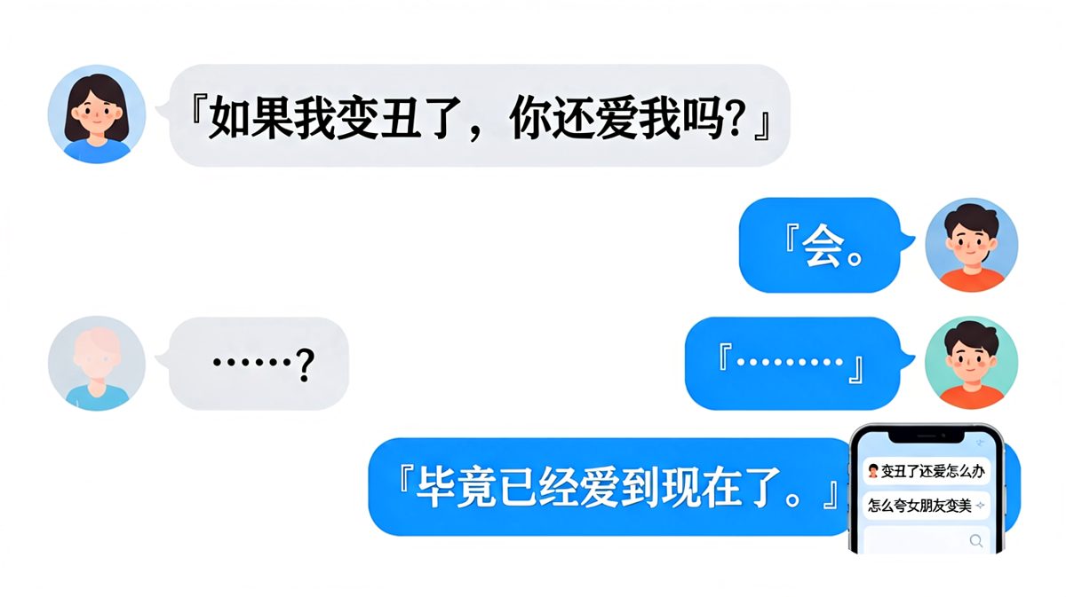 「毕竟已经爱到现在了」——男生求生欲满分的神回复。
