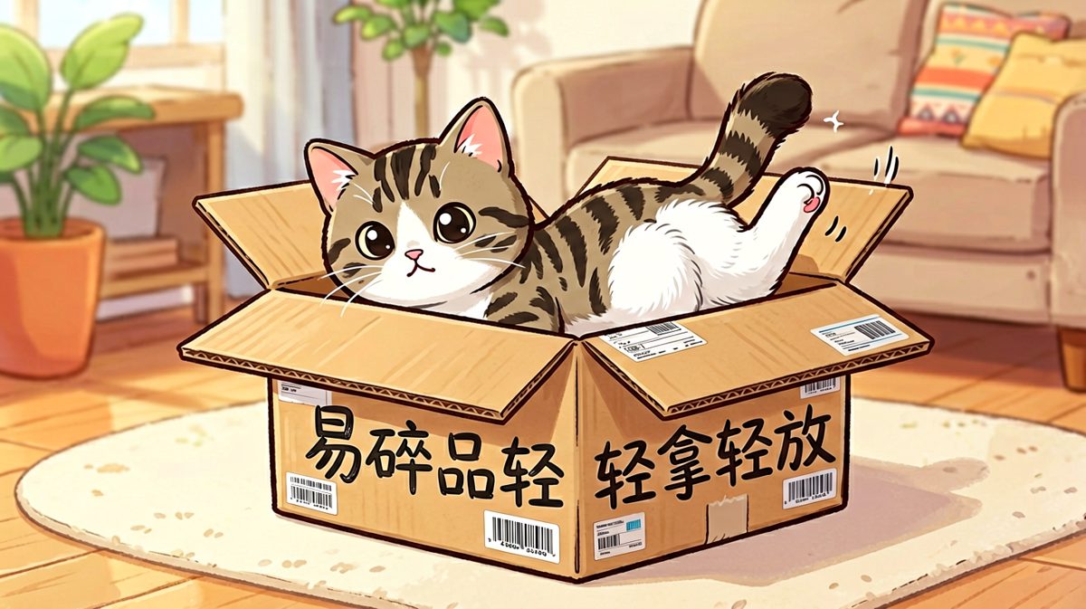 猫咪：只要我缩得够快，你就看不见我。