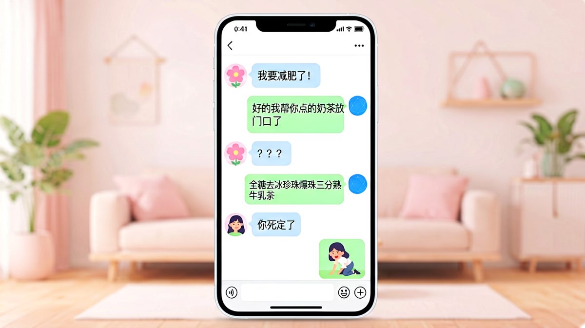 减肥宣言秒变奶茶订单，男方的求生欲永远在点错方向