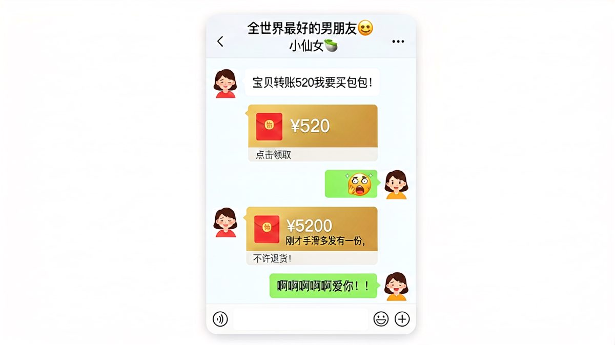 手滑还是真爱？520秒变5200的极限拉扯