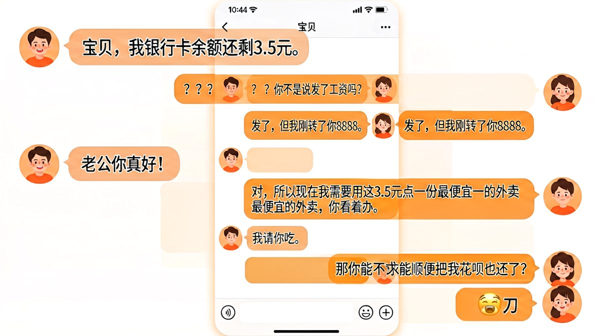 浪漫转账后秒变要饭模式，这波操作把女生整不会了