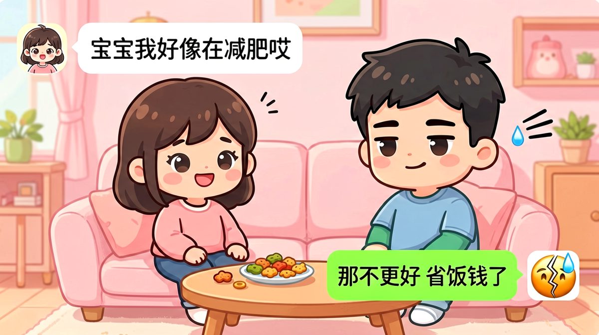 我说要减肥，他让我省钱