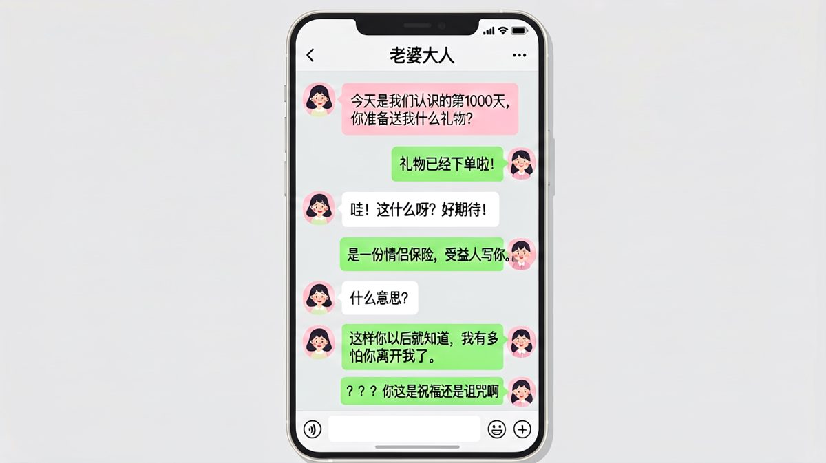 1000天礼物竟是保险，男生这波操作让人无语又心暖