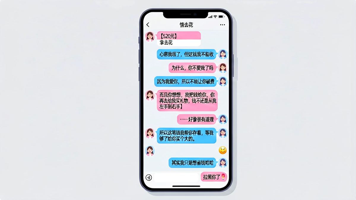 省钱的逻辑无懈可击，女友的心碎得彻底。