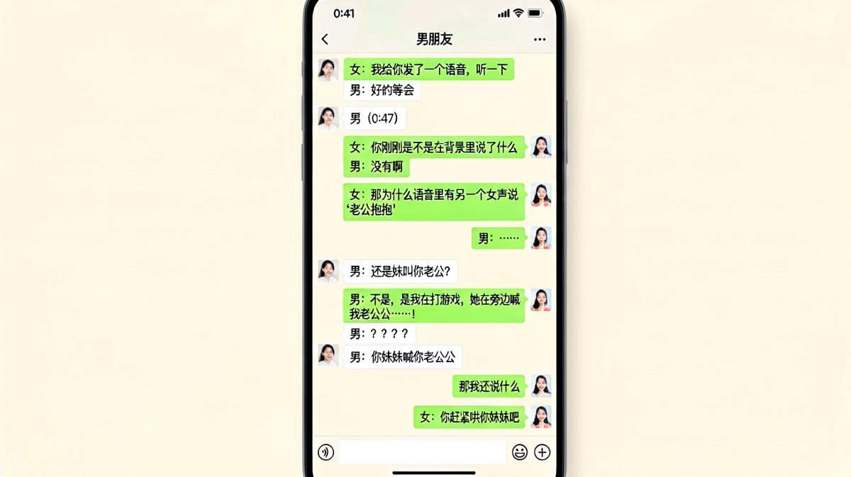 语音背景音疑似出轨，真相却是男友在游戏里被叫'老公公'