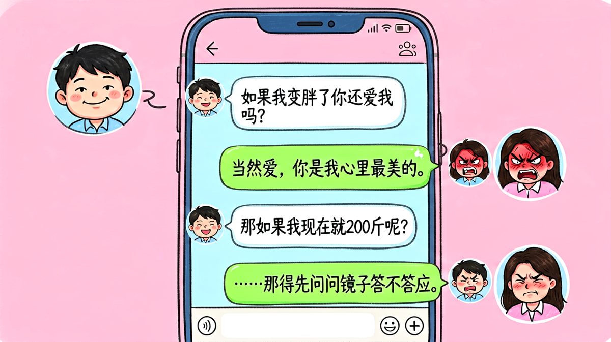 问胖子爱不爱你，答案藏镜子里。