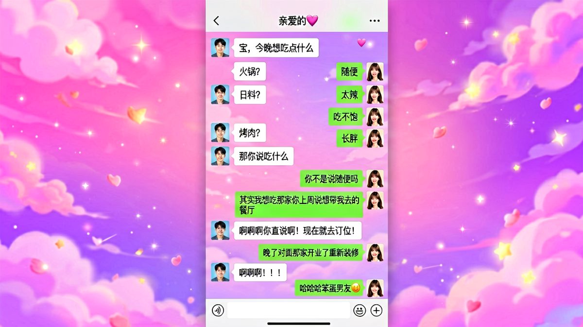 女生绕一圈想说这家餐厅，男生差点崩溃