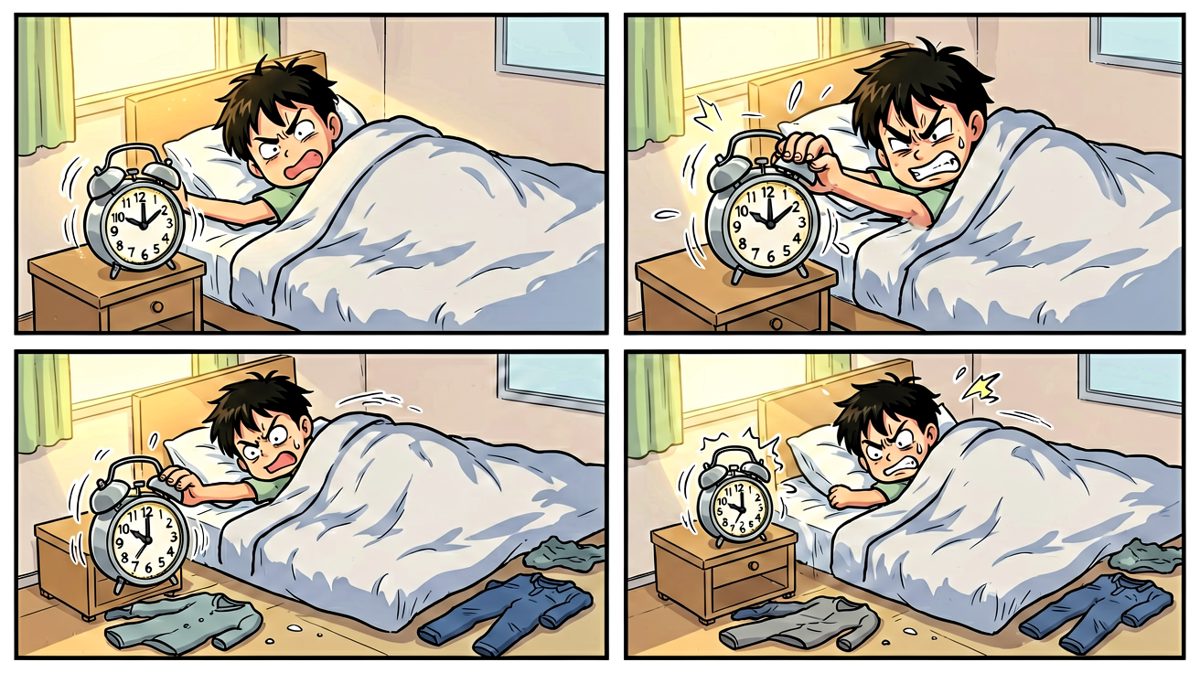 闹钟响了，但我不想起来