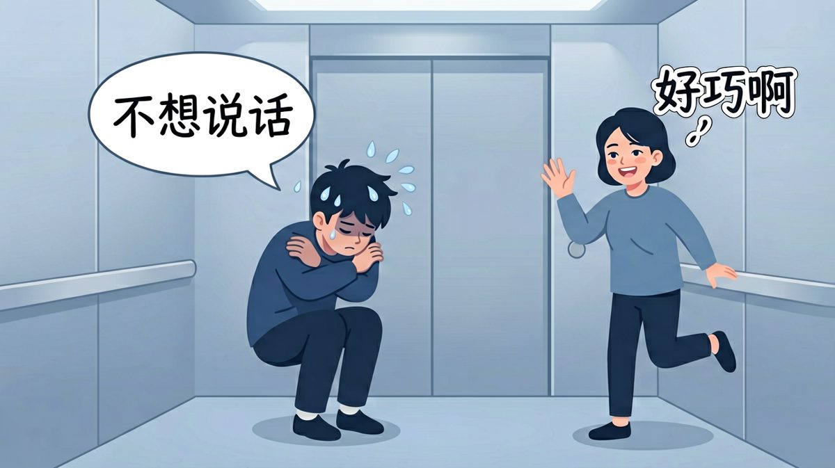 电梯遇到同事是最社死现场，眼神无处安放