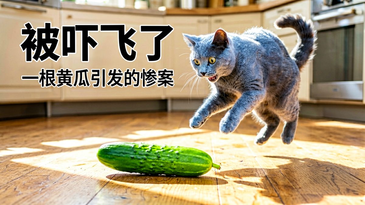 猫咪对黄瓜的经典惊恐反应