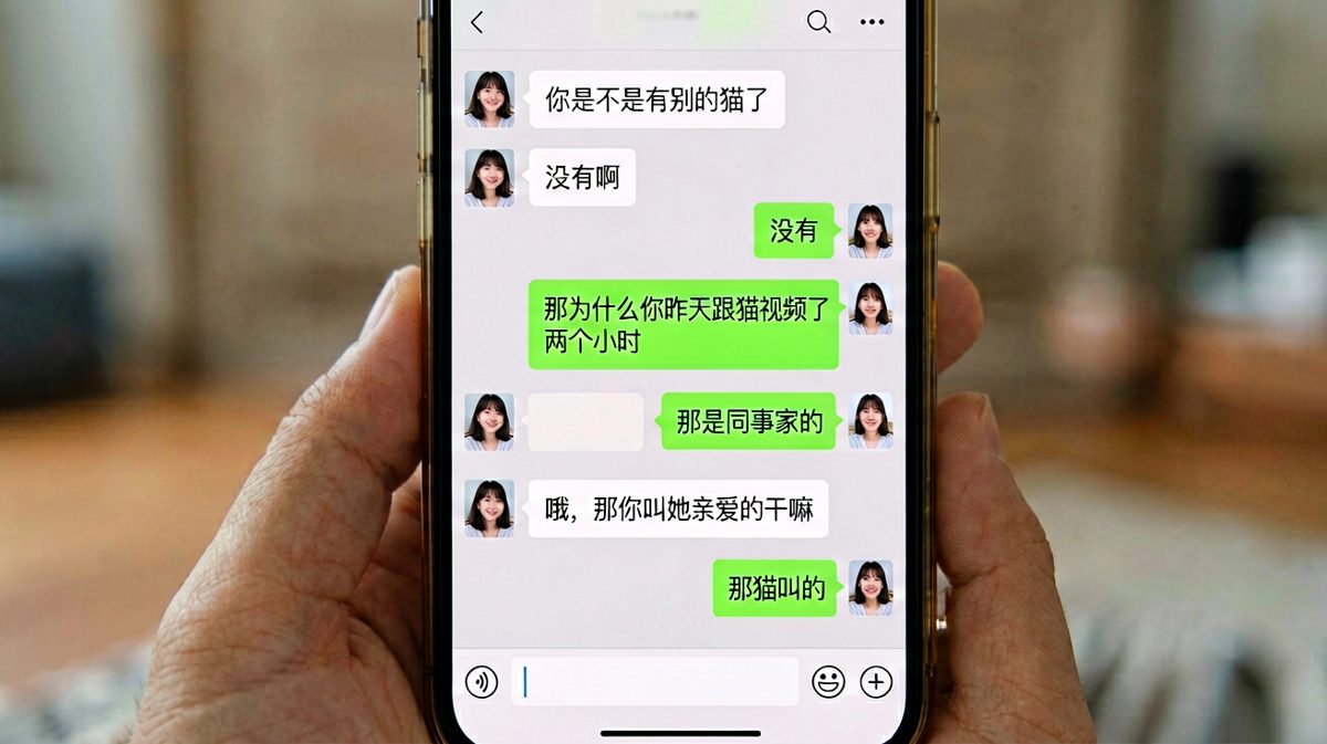 猫叫亲爱的？男生这个回答比认错还难圆