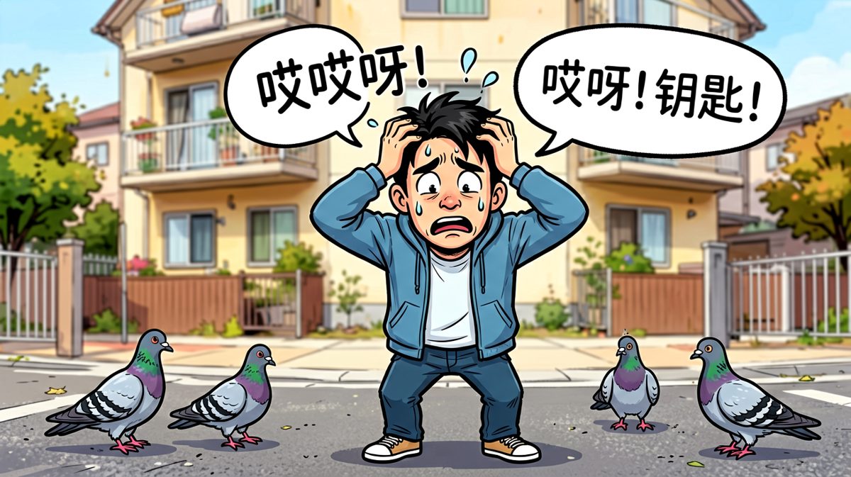走到半路才想起忘带钥匙，崩溃！
