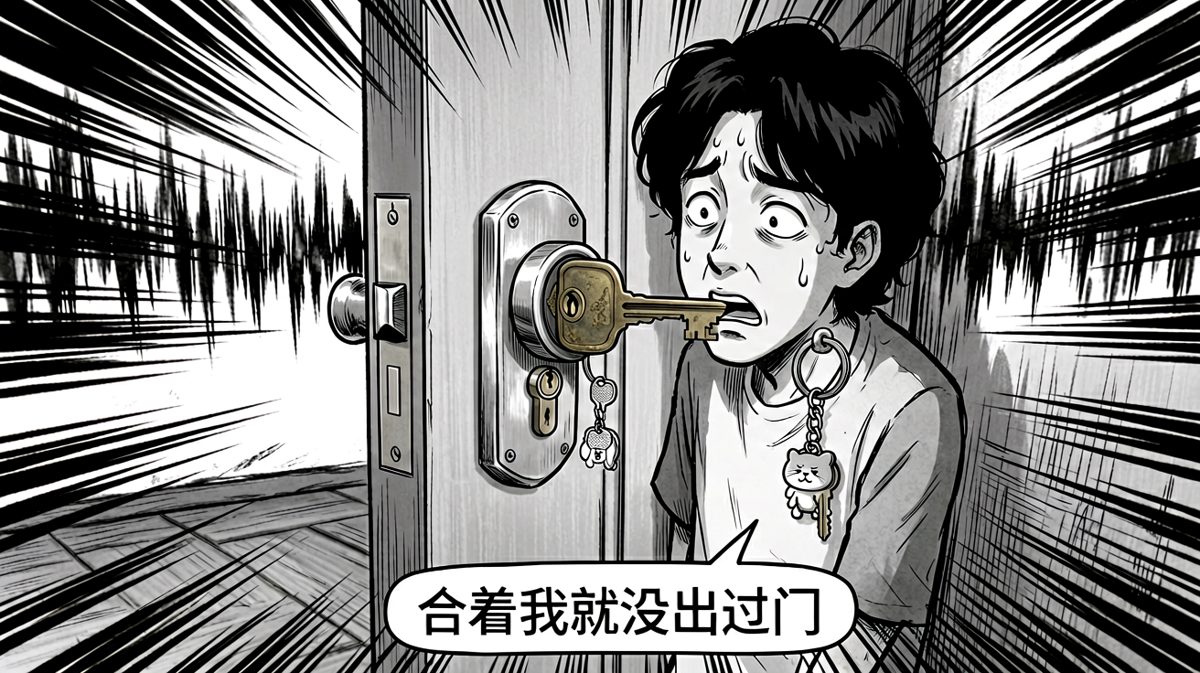 原来钥匙根本没带出门，彻底社死