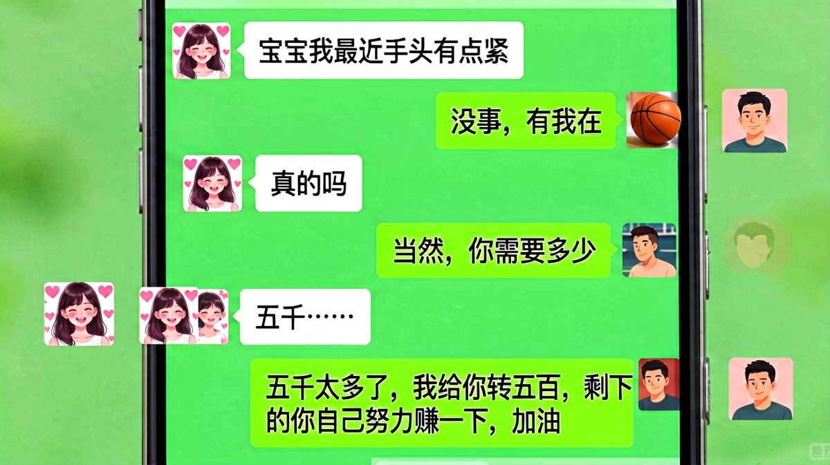 嘴上说我有你在，实际只转五百